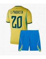 Brasilia Lucas Paqueta #20 Kotipaita Lasten MM-kisat 2026 Lyhythihainen (+ shortsit)